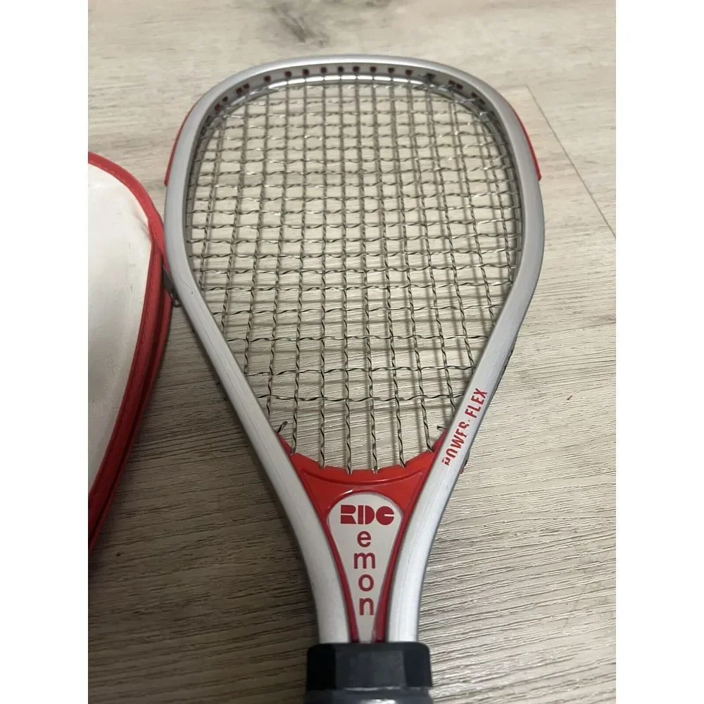 Demon 4-1/8 Power Flex Tennis Racket‎ Vintage Aluminum With Cover Style # 3020